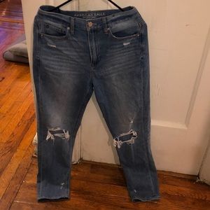 Ripped Mom Jeans- American Eagle